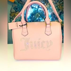 Juicy Couture Speedy Satchel Logo Bling Purse Handbag Crossbody